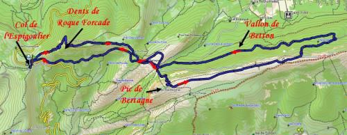 Dents de Roque Forcade et bau de Bertagne