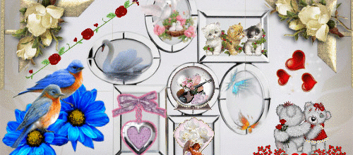 CREA ANIMAUX FLEURS COEURS