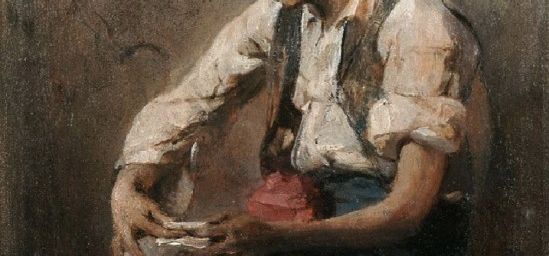 Peinture grecque: Les fumeurs encadrés * Tσιγάρο