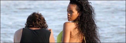 Rihanna sur le tournage d'une séance photo à la Barbade