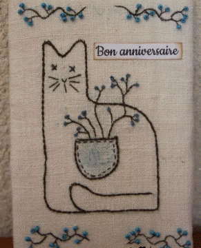 Carte brodée