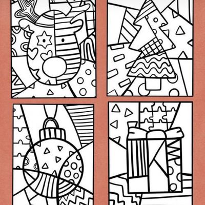 Coloriage de noël (vu sur Pinterest)