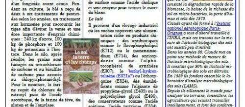 Info en partage : Extrait du livre  « Le sol, la terre et les champs »  De Lydia et Claude Bourguignon