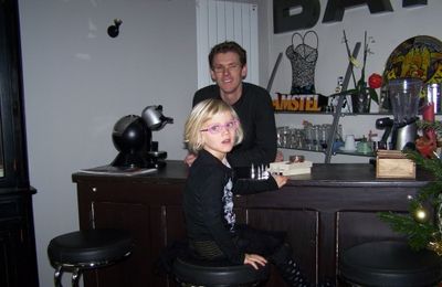 Rosalie avec son papa...