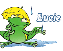 745 - la grenouille - pluie - signature, gif animé, blinkie