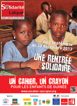 Solidarité: "un cahier, un crayon"
