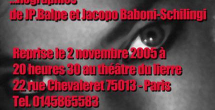 Prochain spectacle, 2 novembre 2005
