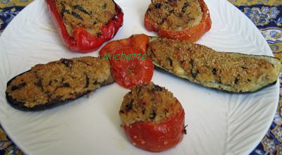 Farcis légers et parfumés : courgette, aubergine, poivron, tomate