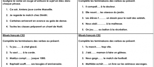 Des rituels français CE2 pour la période 3.