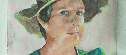 Autoportrait à l'aquarelle