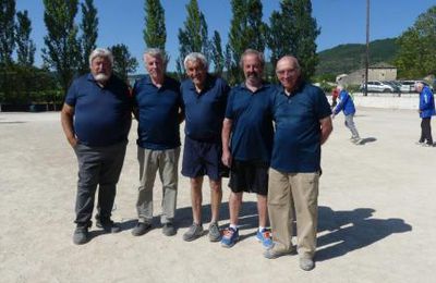 Quelques Villeneuvoie et Lavilledieu au fédéral quadrettes vérérans à Valvigneres 