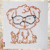 Grille gratuite : Toutou à lunettes - Le Monde de Luby