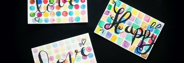 Des petits cartes à l'aquarelle