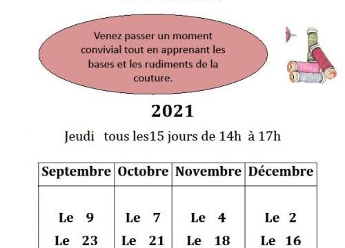 Nouveau : Un atelier initiation couture