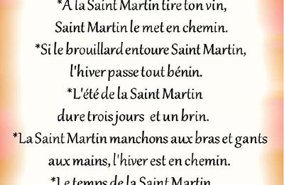 Dictons * Fête Martin * grille prénom !