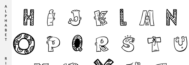 L'alphabet rigolo + alphabets à colorier