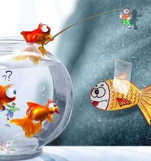 Le premier avril et les poissons.