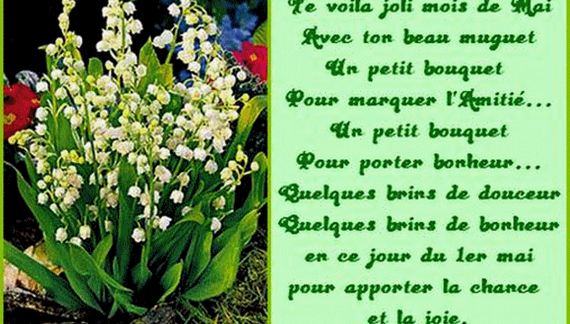 Je vous souhaite une belle journée du 1" mai 