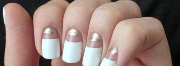 Nail Art blanc et or très simple + tutoriel vidéo