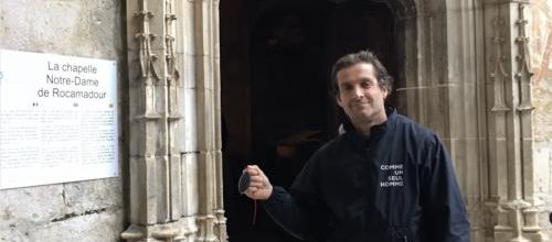 Visite à Rocamadour d'un skipper du Vendée Globe
