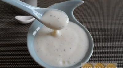 Crème dessert au chocolat blanc et à la vanille