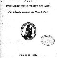 Création de la Société des amis des Noirs