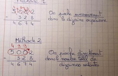 La soustraction "canadienne" avec des zéros