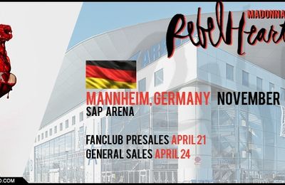 The Rebel Heart Tour will stop once more in Germany