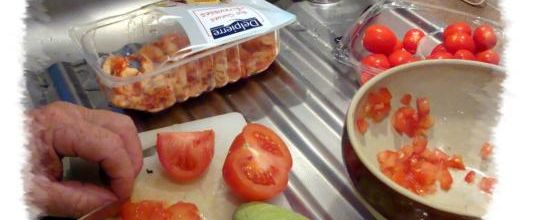 Ecrevisses tomates avocat