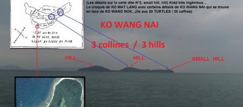 KO WANG NAI, île en face de KO WANG NOK, voir les indices sur la carte dite N°2 de Kidd. (Albert Fagioli)