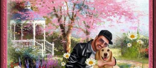 L'homme et son chien .