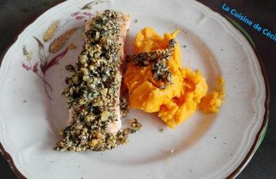 Saumon en croûte de noix