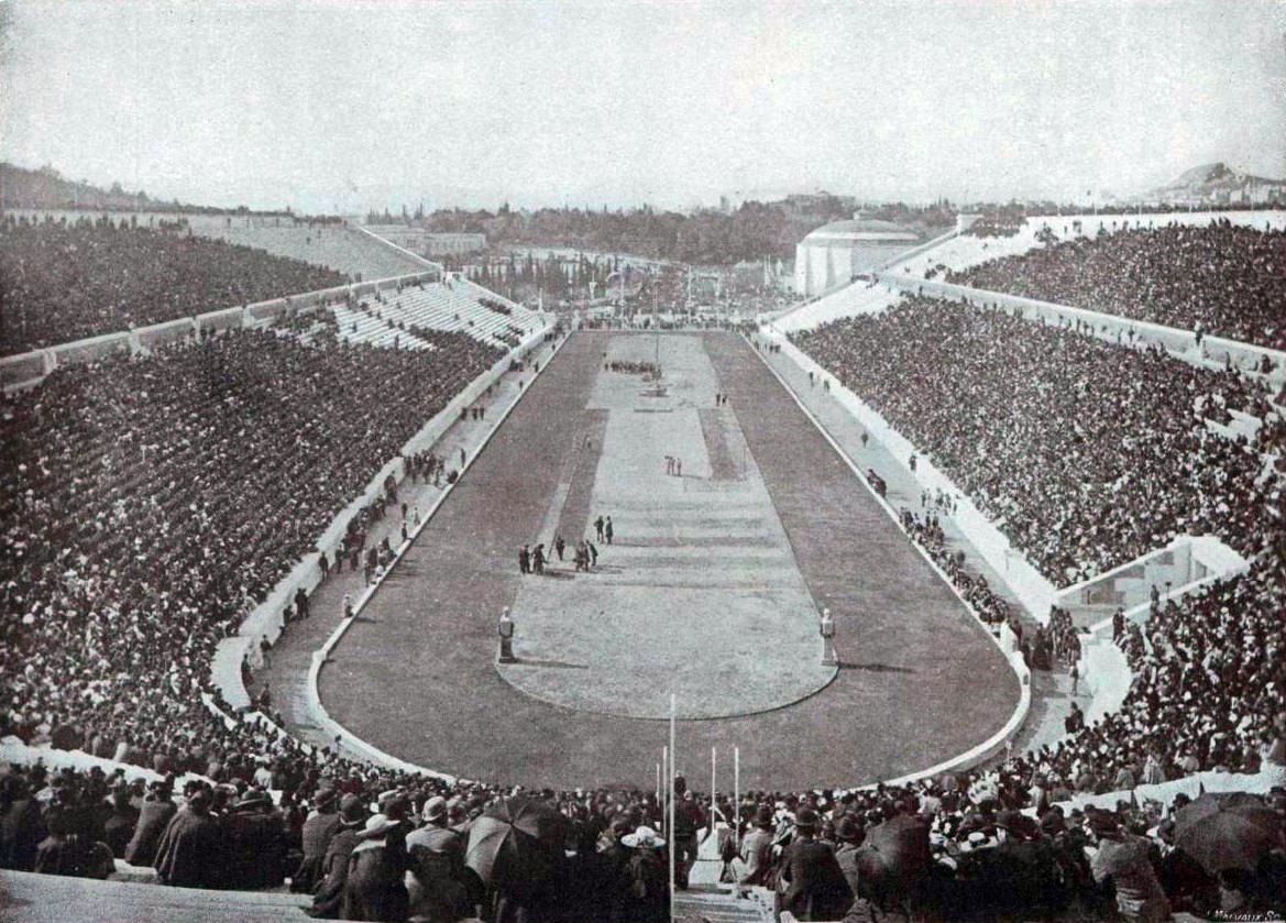 1896 Le stade panathénaïque d'Athènes restauré.jpg