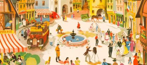 Sur la place de mon village
