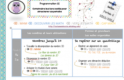 Prog math GS période 5 mix 3 méthodes + MHM