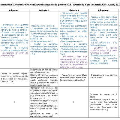Programmation Maths GS