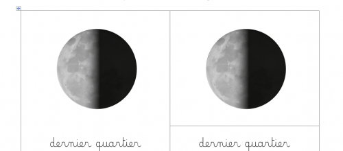 Nomenclatures : Les différentes phases de la lune