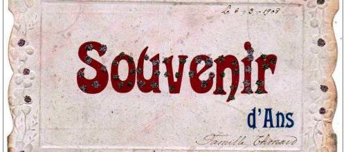 Ans - Carte postale ancienne ''Souvenir d'Ans''