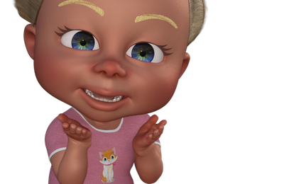 Tube de bébé rigolo (render-image)