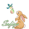  746P - Lapin et oiseau -