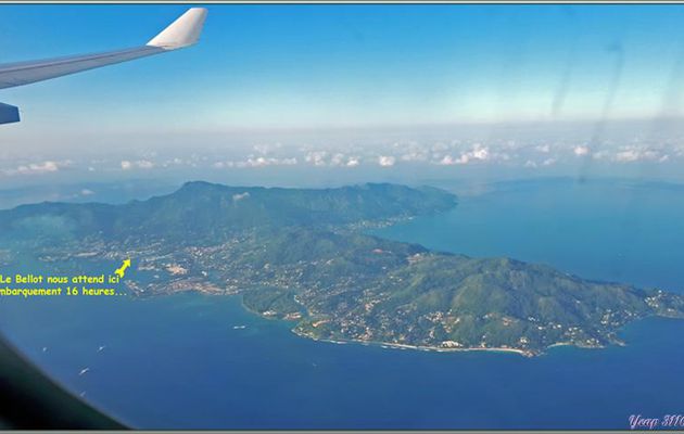 Reprise des voyages après 2 ans d'arrêt "COVID" - 26/11/2021, à 07 h 15 mn : Atterrissage à Mahé - Seychelles