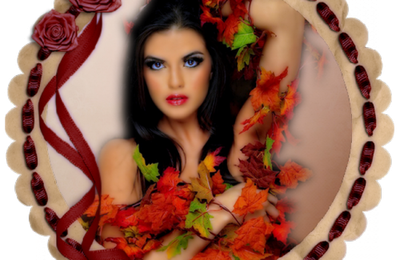 Ma créa , visage d'automne. 