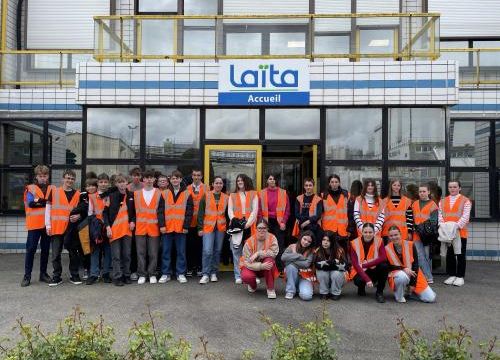 Visite de l'usine la Laïta de Créhen pour les élèves de 4ème