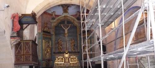 Travaux de restauration à l'église de Thédirac