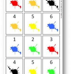 Numération - Jeu de cartes nombre/couleur, 1 à 10