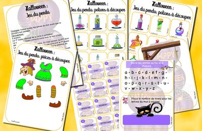 Jeu du pendu: vocabulaire d'Halloween