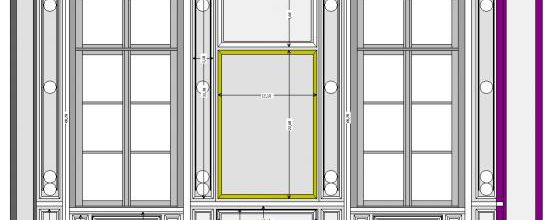 Petit Trianon - Antichambre - Mur façade intérieur - Le plan