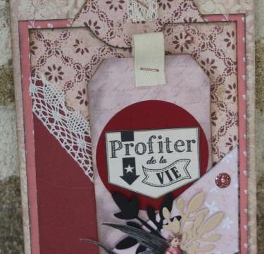 Carte anniversaire shabby