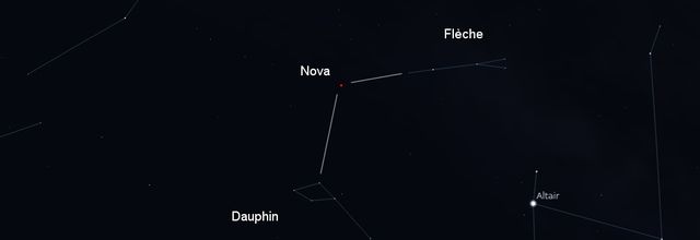 Une nova visible à l'oeil nu dans le Dauphin !