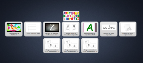 L'alphabet, activités sur learningapps